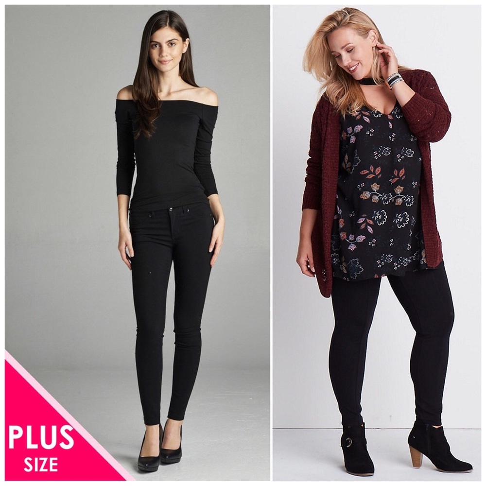 ❗️CLOSING SALE❗️ PLUS : Black Ponte Skinny Pants